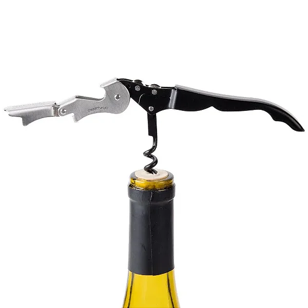 Saca Rolhas Garçom Abridor Vinho Dois Estágios - Inox