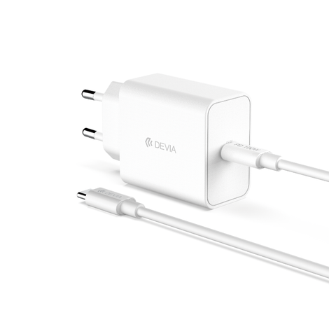 Kit Carregador Cabo USBC + Fonte 45w DEVIA