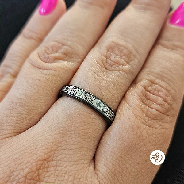 Anel aço inox PAI NOSSO FUME