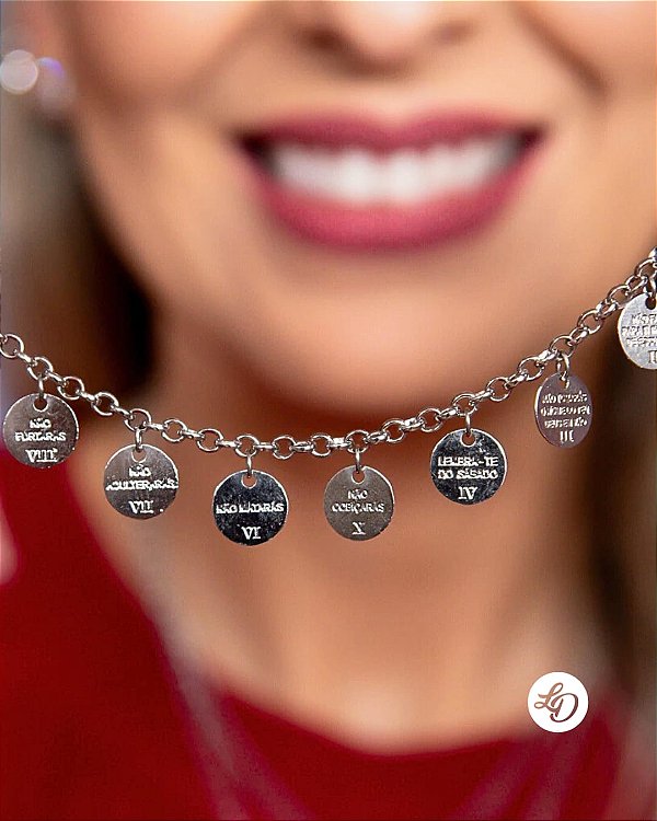 Pulseira aço inox 10 MANDAMENTOS