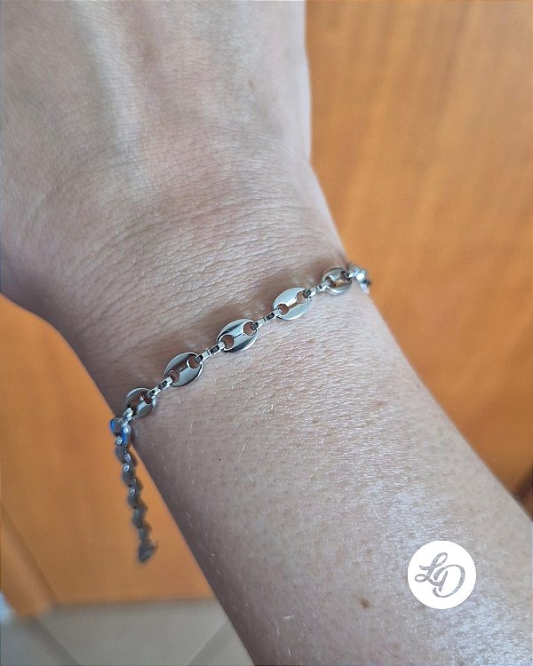 Pulseira aço inox ALFINETE