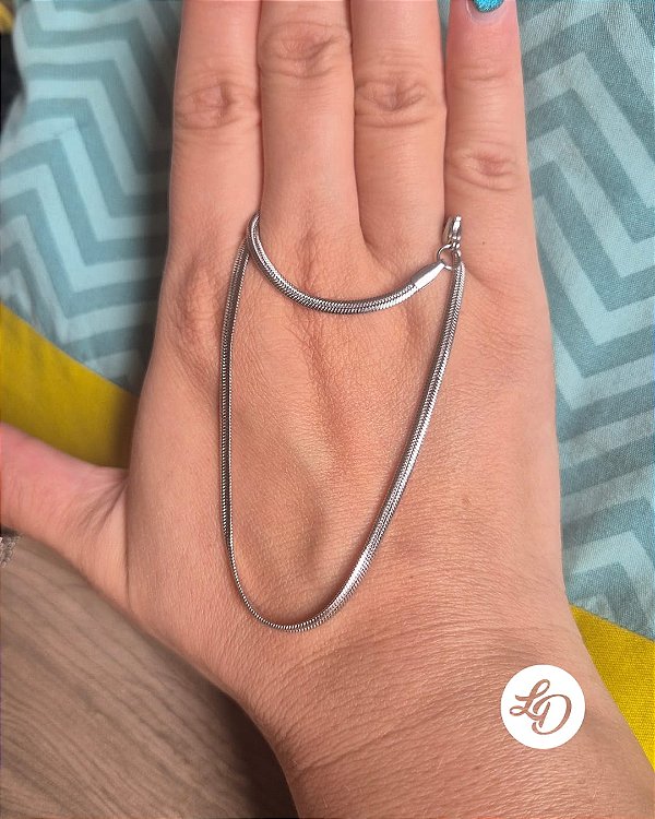 Colar aço inox CHOKER FITA CETIM 3MM