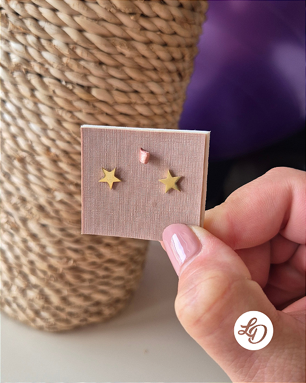 Brinco aço inox ESTRELINHA GOLD