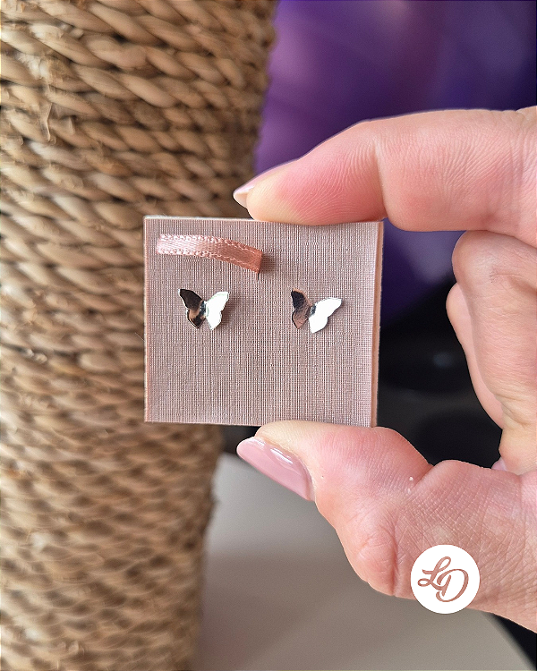 Brinco aço inox BORBOLETA DOBRADURA M