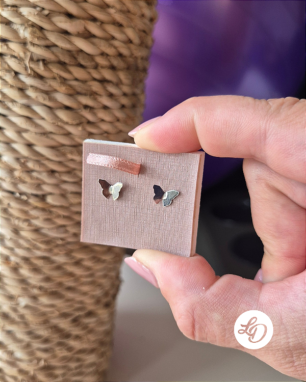 Brinco aço inox BORBOLETA DOBRADURA P