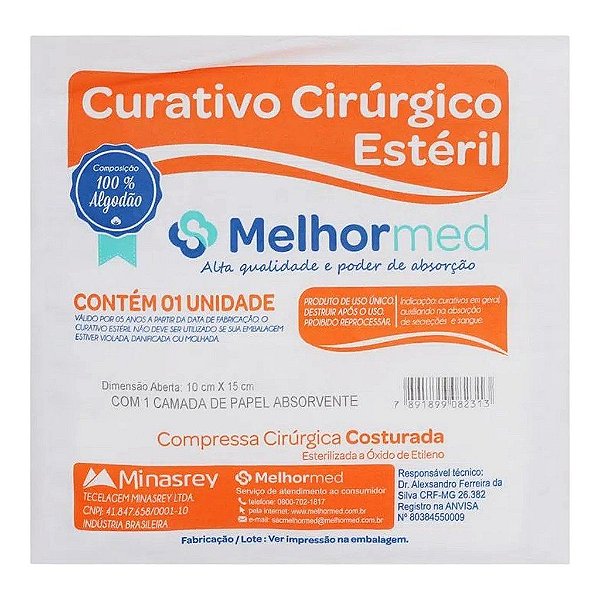 Curativo Cirúrgico Estéril 15 cm x 30 cm - Melhormed