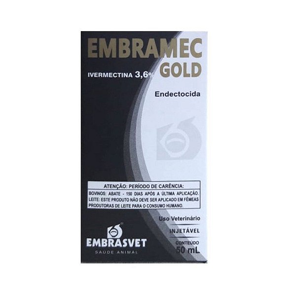 Embramec Gold 3,6% 50 mL - Embrasvet