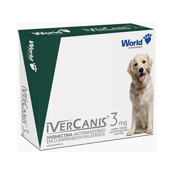 Ivercanis 3 mg Com 4 Comprimidos - World