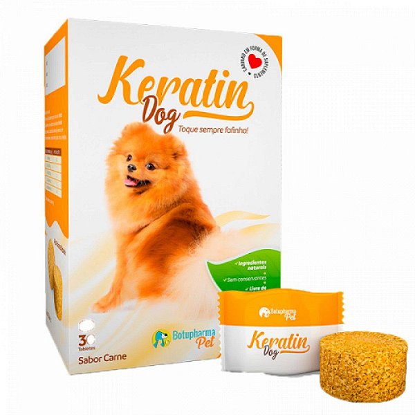 Keratin Dog 210 Gr Com 30 Tabletes 7 Gr - Botupharma