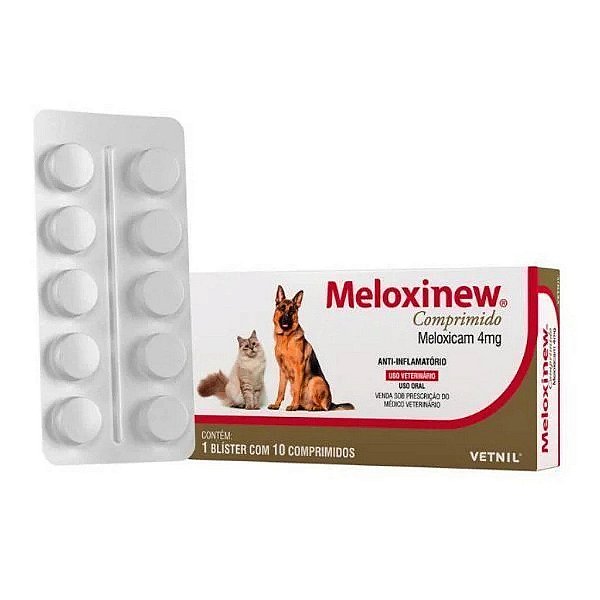 Meloxinew Comprimido 4 Mg Com 10 Comprimido – Vetnil