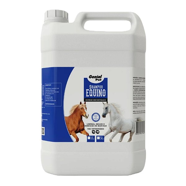 Shampoo Equinos Super Concentrado 5 Lts - Genial Pet