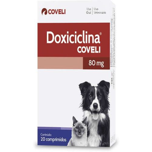 Doxiciclina P/ Cães e Gatos 80 mg - Coveli