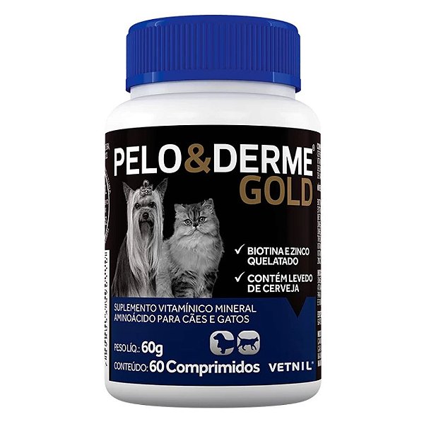 Pelo & Derme Gold 60 Comprimidos - Vetnil