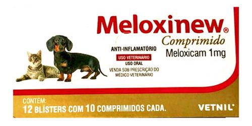 Meloxinew Comprimido 1 Mg Com 10 Comprimido – Vetnil