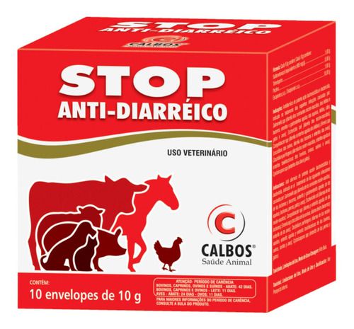 Stop Anti-Diarréico 10 Gr Com 10 Unidades - Calbos