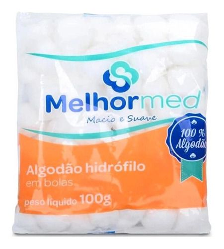 Algodão Hidrófilo em Bolas 100 Gr - Melhormed