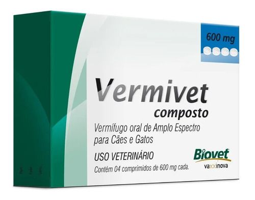 Vermivet Composto Cães 600 mg - Biovet
