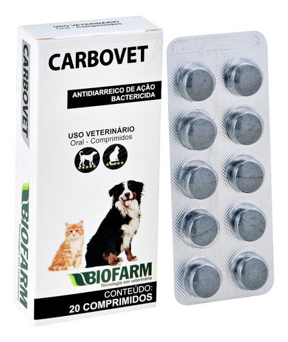 Carbovet 20 Comprimidos - Biofarm