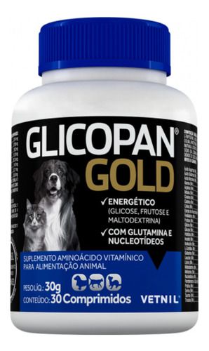 Glicopan Gold 30 Comprimidos - Vetnil