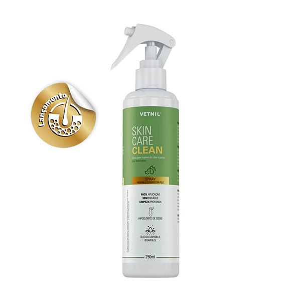 Skin Care Clean 250 mL Higiene Cães e Gatos - Vetnil