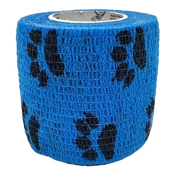 Atadura Elástica Autoaderente Azul Com Patinhas 5 cm X 4,5 mt