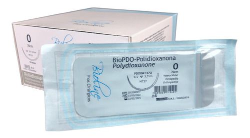 Pdo Fio Polidioxanona Nº 0 70 Cm 1/2 T 3,7 Cm Caixa Com 24 Unidades - Bioline