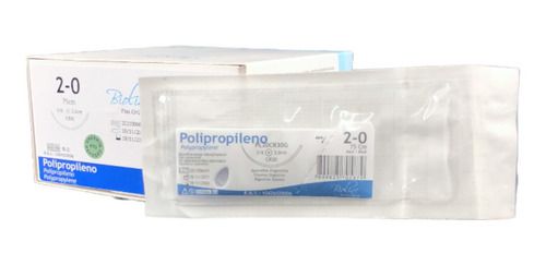 Pl Fio Polipropileno Nº 2-0 75 Cm 3/8 R 3,0 Cm Caixa Com 24 Unidades - Bioline