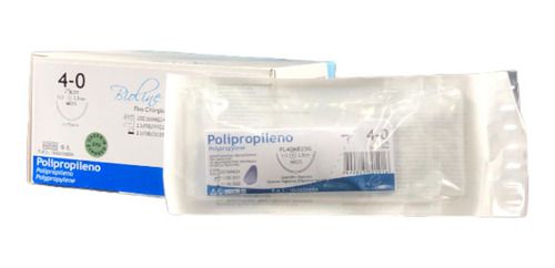 Pl Fio Polipropileno Nº 4-0 75 Cm 1/2 R 2,5 Cm Caixa Com 24 Unidades - Bioline