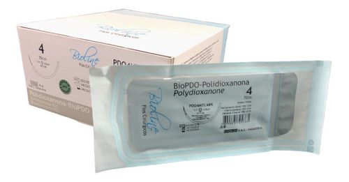 Pdo Fio Polidioxanona Nº 4 70 Cm 1/2 Tc 4,8 Cm - Bioline