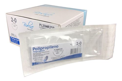 Fio Polipropileno Nº2-0 Ag 1/2 Cil 2,5 75cm Caixa Com 24 Unidades - Bioline