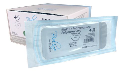 Pdo Fio Polidioxanona Nº 4-0 70 Cm 1/2 R 2,6 Cm Caixa Com 24 Unidades - Bioline