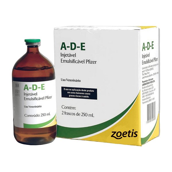 A-D-E Injetável Emulsificável 250 mL - Zoetis