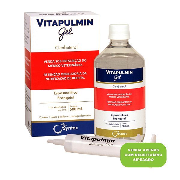 Vitapulmin Gel (Clenbuterol) 500 mL (Controlado) - Syntec