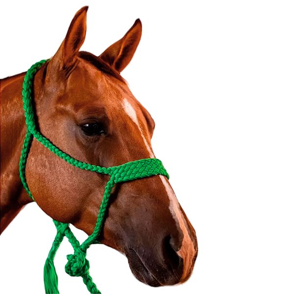 Cabresto Com Cabo Trançado de Paracord Verde Bandeira - Boots Horse