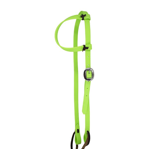 Cabeçada De Uma Orelha De Silicone Verde Limão - Boots Horse