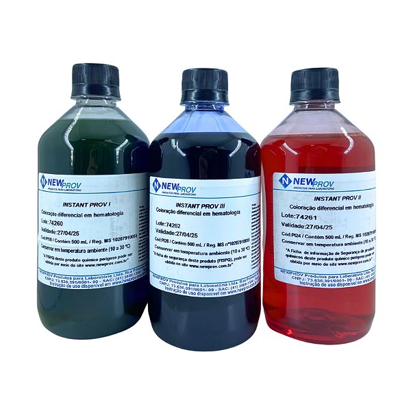 Corante Panótico Rápido 3 Frascos De 500 mL - NewProv