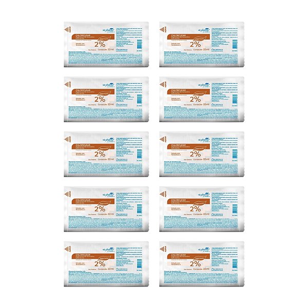 Escova Chlorclear 2% Solução Com Tensoativos 22 mL 10 Unidades - Vic Pharma