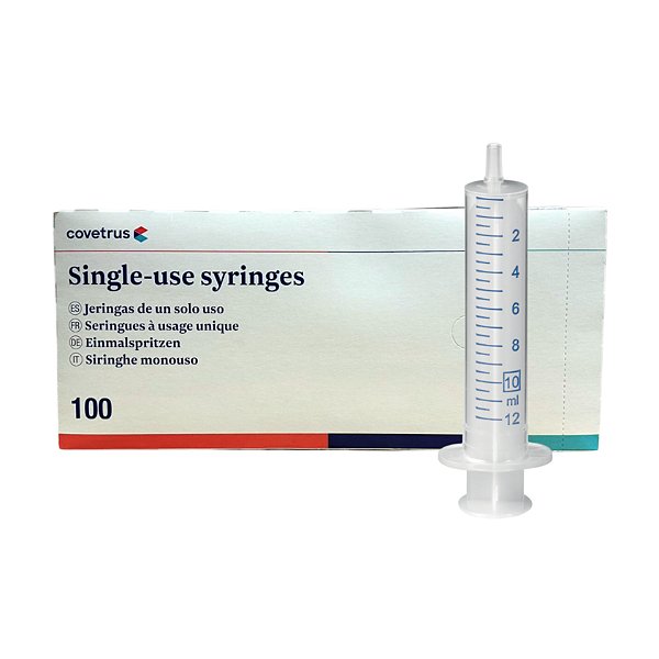 Seringa Sem Êmbolo Estéril 10 mL Slip 100 Unidades - Covetrus