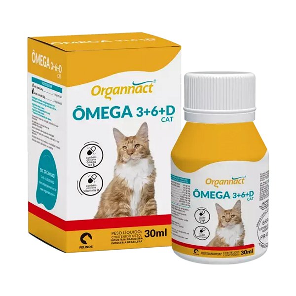 Ômega 3+6+D Cat 30 mL - Organnact