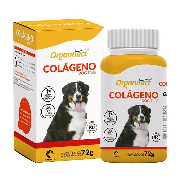 Colágeno Dog Tabs 72 Gr - Organnact