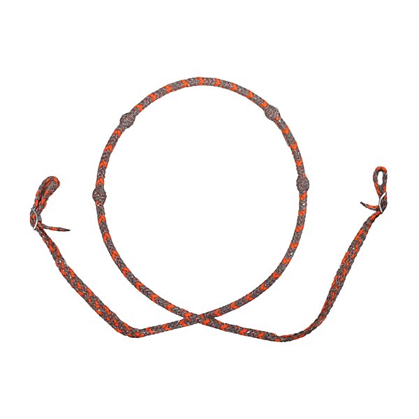 Rédea de Nylon Com Peia 8 Tentos Bege Vinho e Laranja - Boots Horse