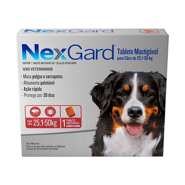Nexgard 25,1 a 50 Kg 1 Comprimido - Boehringer Ingelheim