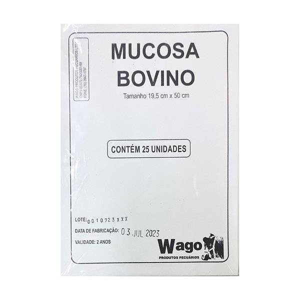 Mucosa Plástica Para Vagina Artificial De Bovinos 25 Unidades - Wago