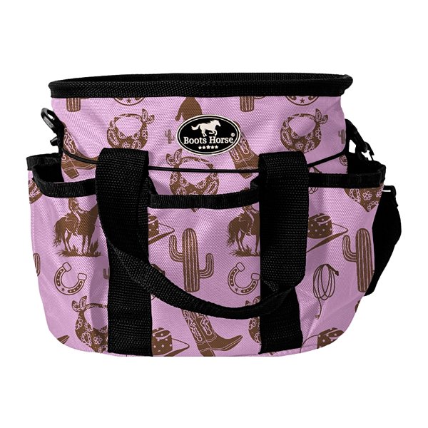 Bolsa Para Kit Higiênico Estampa Country Rosa - Boots Horse