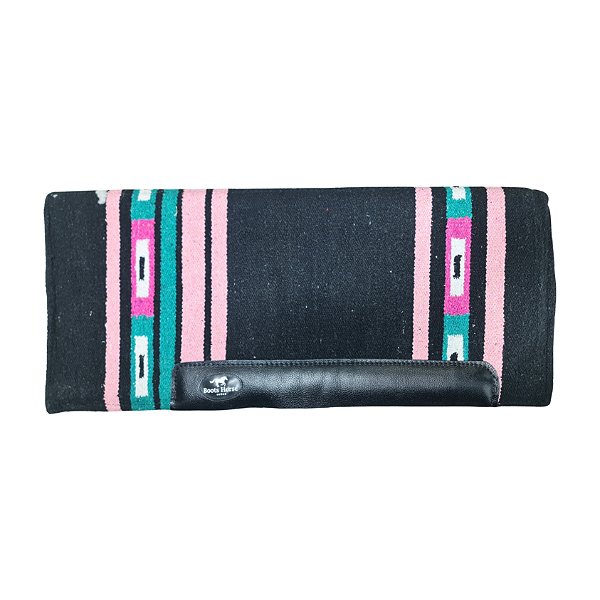 Manta Algodão Navajo Combat 30 x 32 Preto e Rosa - Boots Horse
