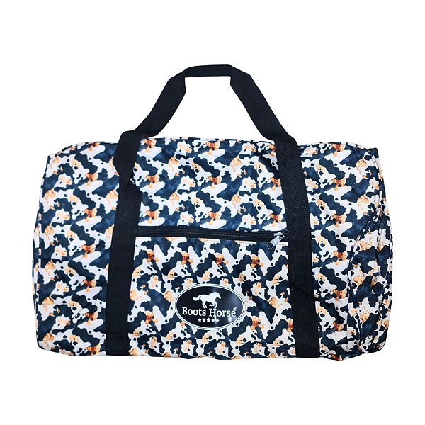 Bolsa Para Sela Em Nylon Estampa Vaquinha - Boots Horse