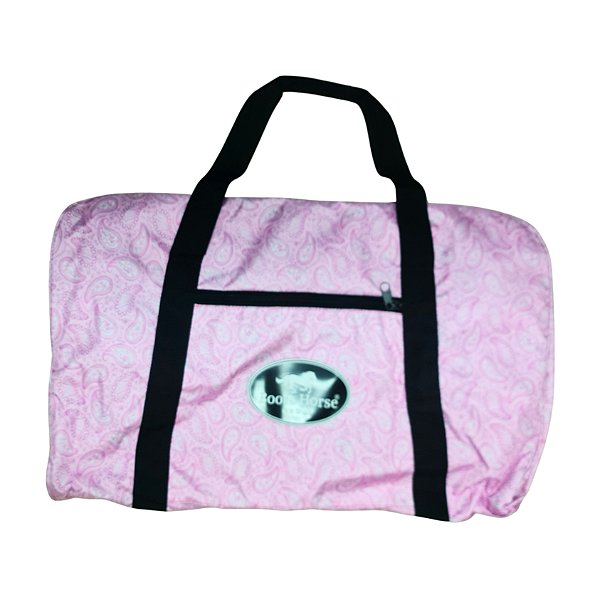 Bolsa Para Sela Em Nylon Estampa Paisley Rosa - Boots Horse