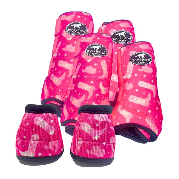 Kit Color Completo Estampa Botas Pink - Boots Horse