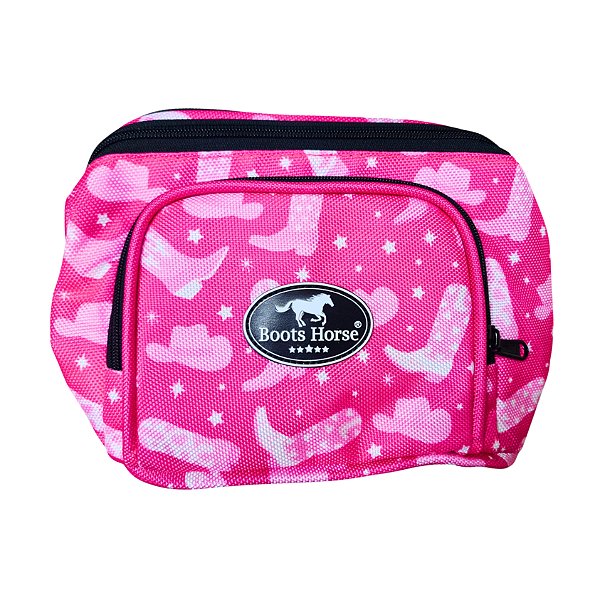 Pochete Mod Exportação Estampa Botas Pink Tamanho G - Boots Horse