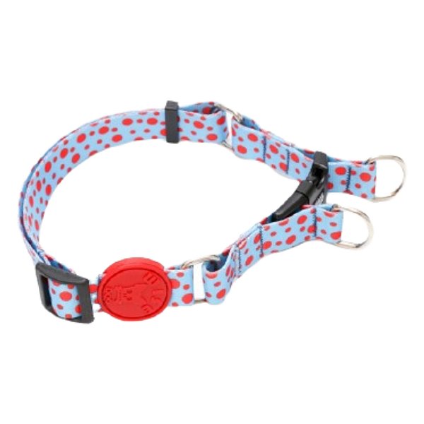 Coleira De Segurança Tamanho P Azul Com Bolinhas - Wise Dog